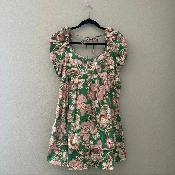 MISA Kate Tie-Back Floral Empire Mini Dress Size XS NWT - Picture 6 of 11